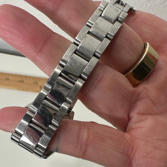 Rotary Havana Silver Diamond Bezel Pearl Face Quartz Watch - Picture 14 of 15